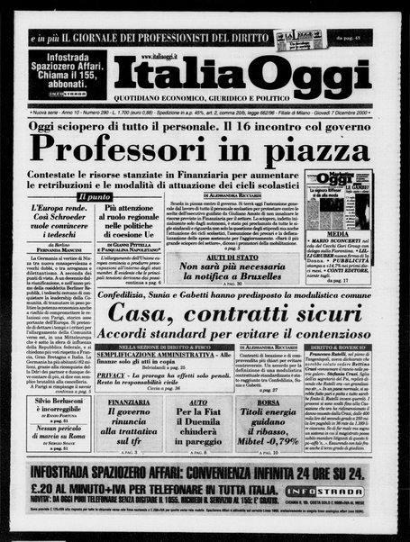 Italia oggi : quotidiano di economia finanza e politica